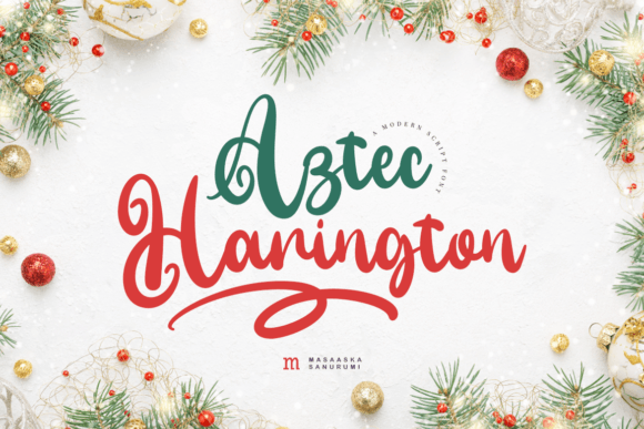 Aztec Harington: A Modern Script Font for Creative Branding