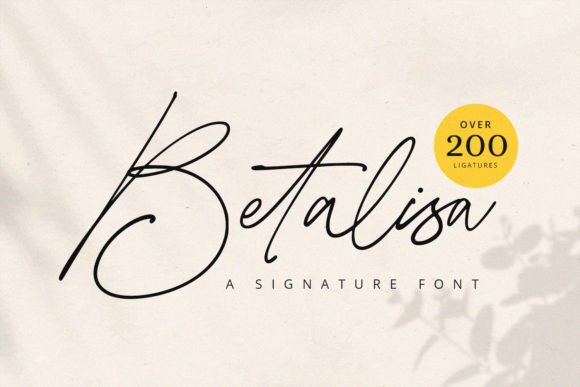 Betalisa: A Script Font for Modern Editorial Design