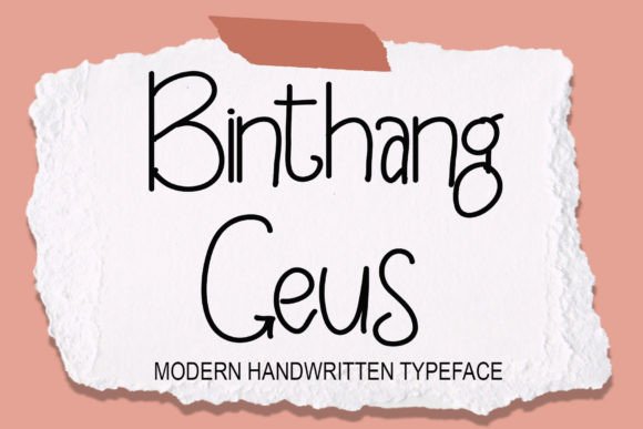 Binthang Geus: A Handwritten Font for Digital Marketing