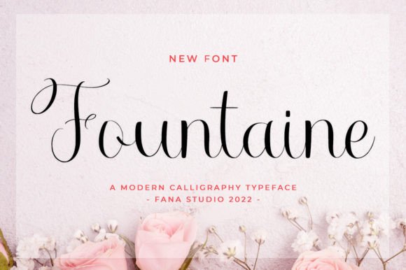 Fountaine Script Font for Editorial Design