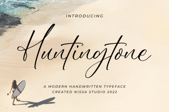 Huntingtone: A Handwritten Font for Craft Creations