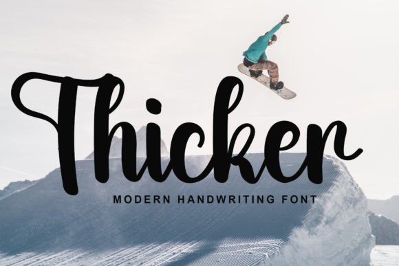 Thicker: A Sweet Script Font for Your Brand