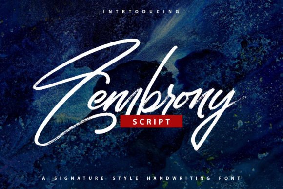 Zembrony: A Handwritten Font for Branding Projects